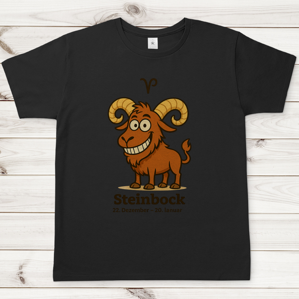 Herren T-Shirt Steinbock Comic