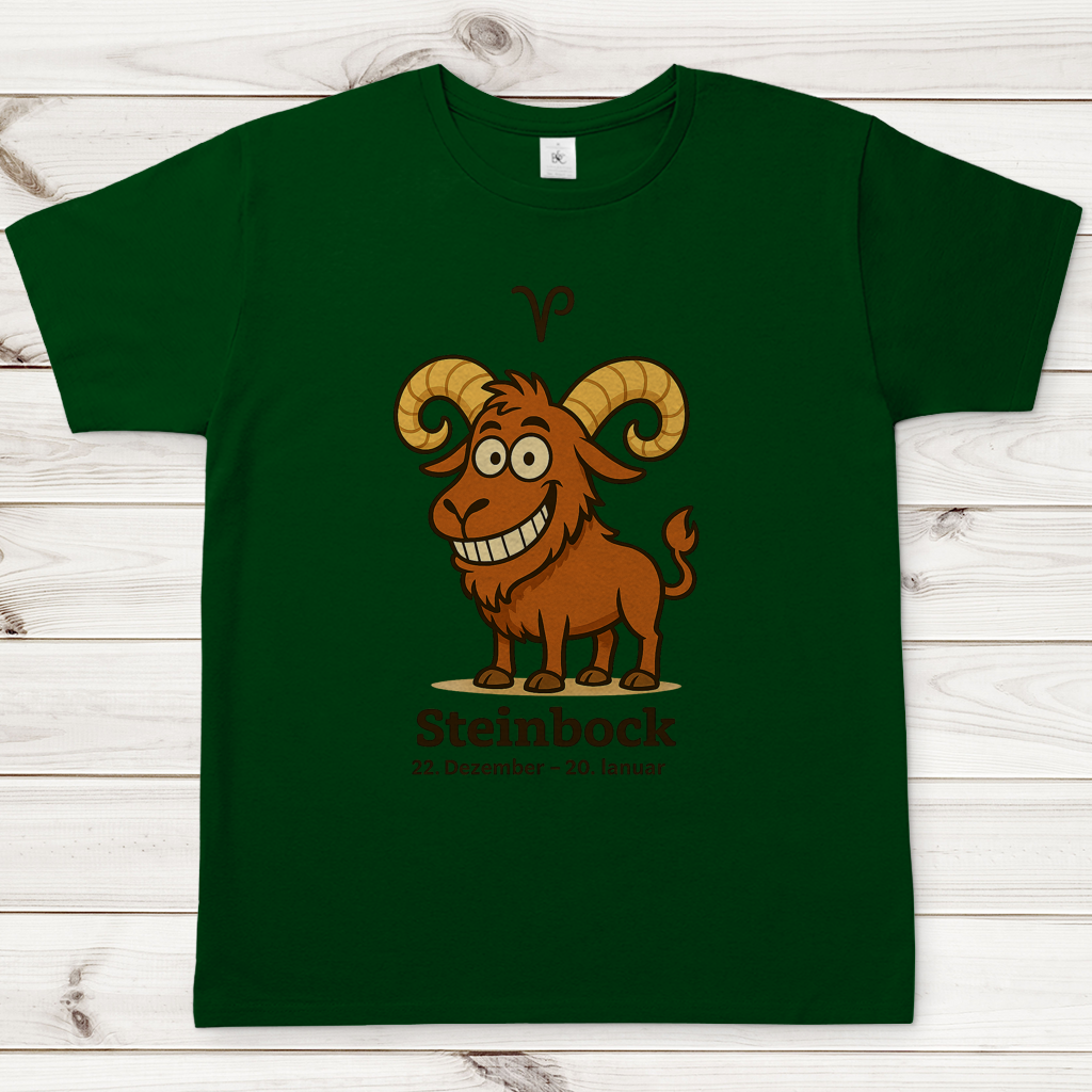Herren T-Shirt Steinbock Comic