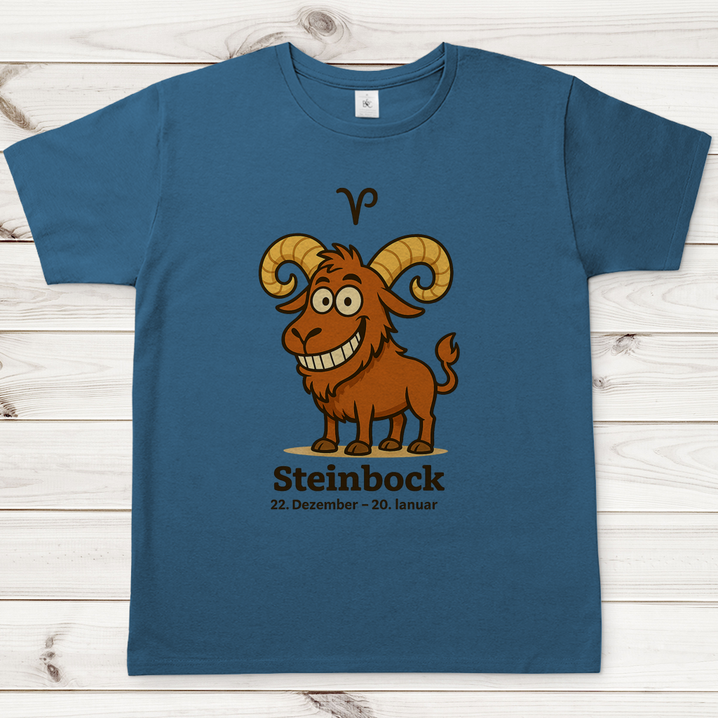 Herren T-Shirt Steinbock Comic
