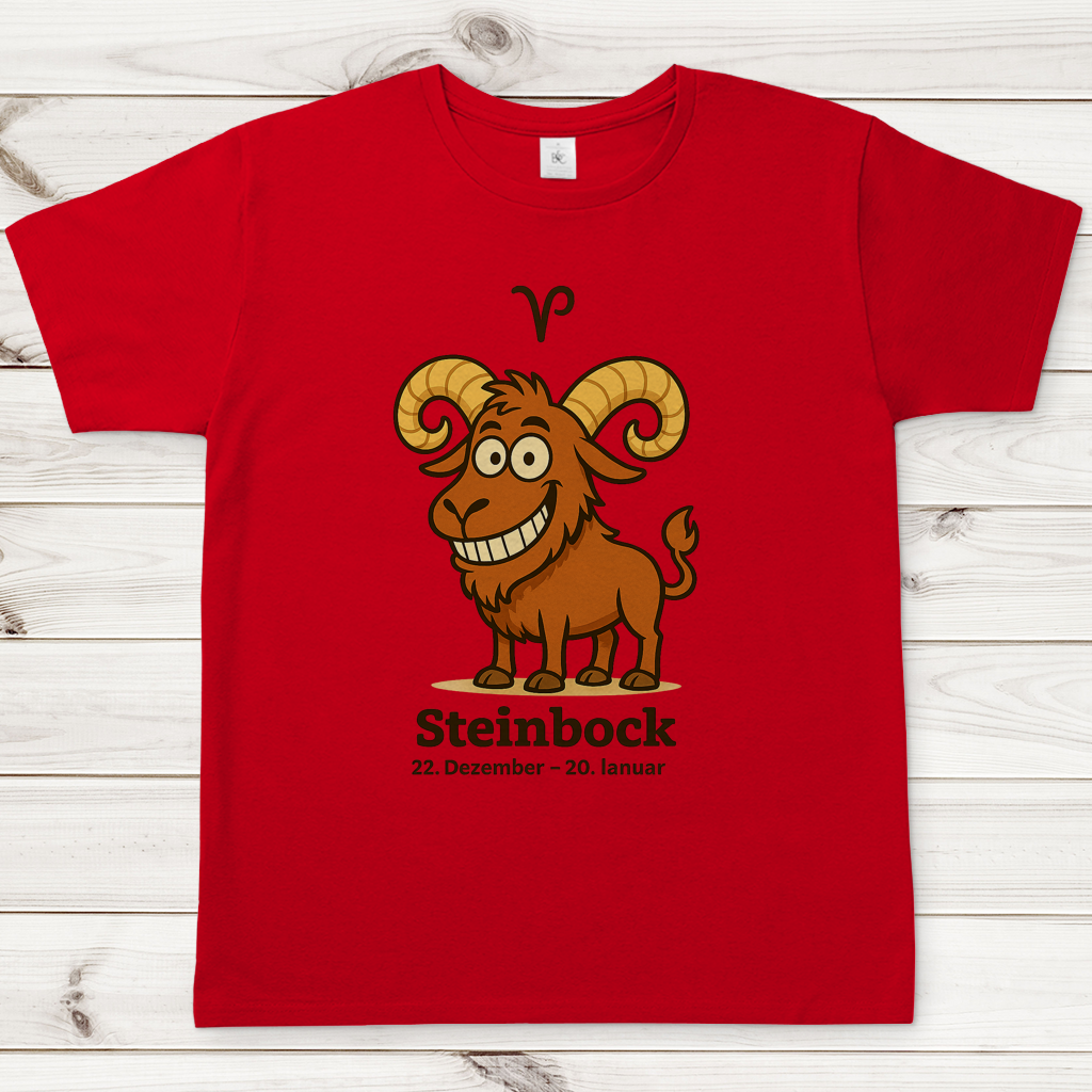 Herren T-Shirt Steinbock Comic