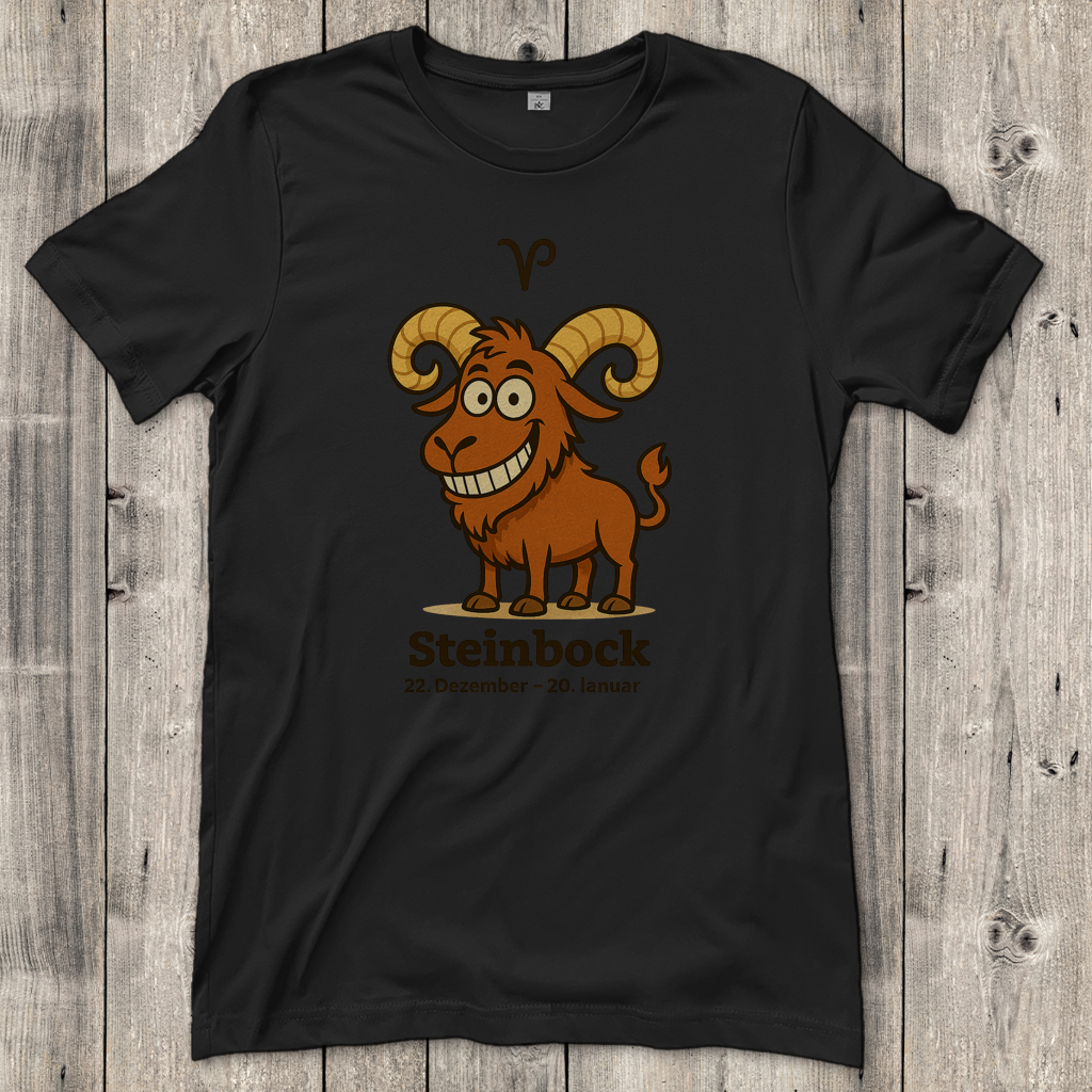 Damen T-Shirt Steinbock Comic