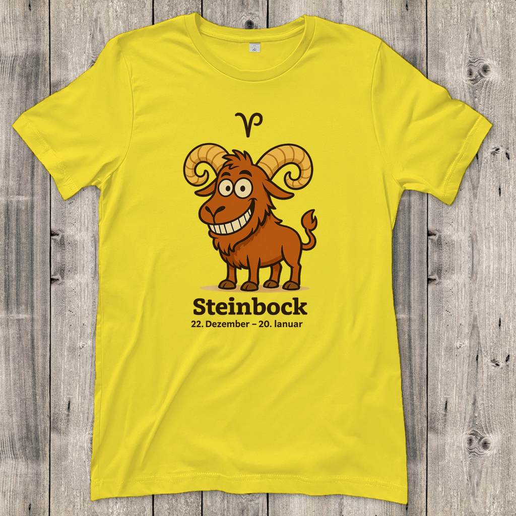 Damen T-Shirt Steinbock Comic