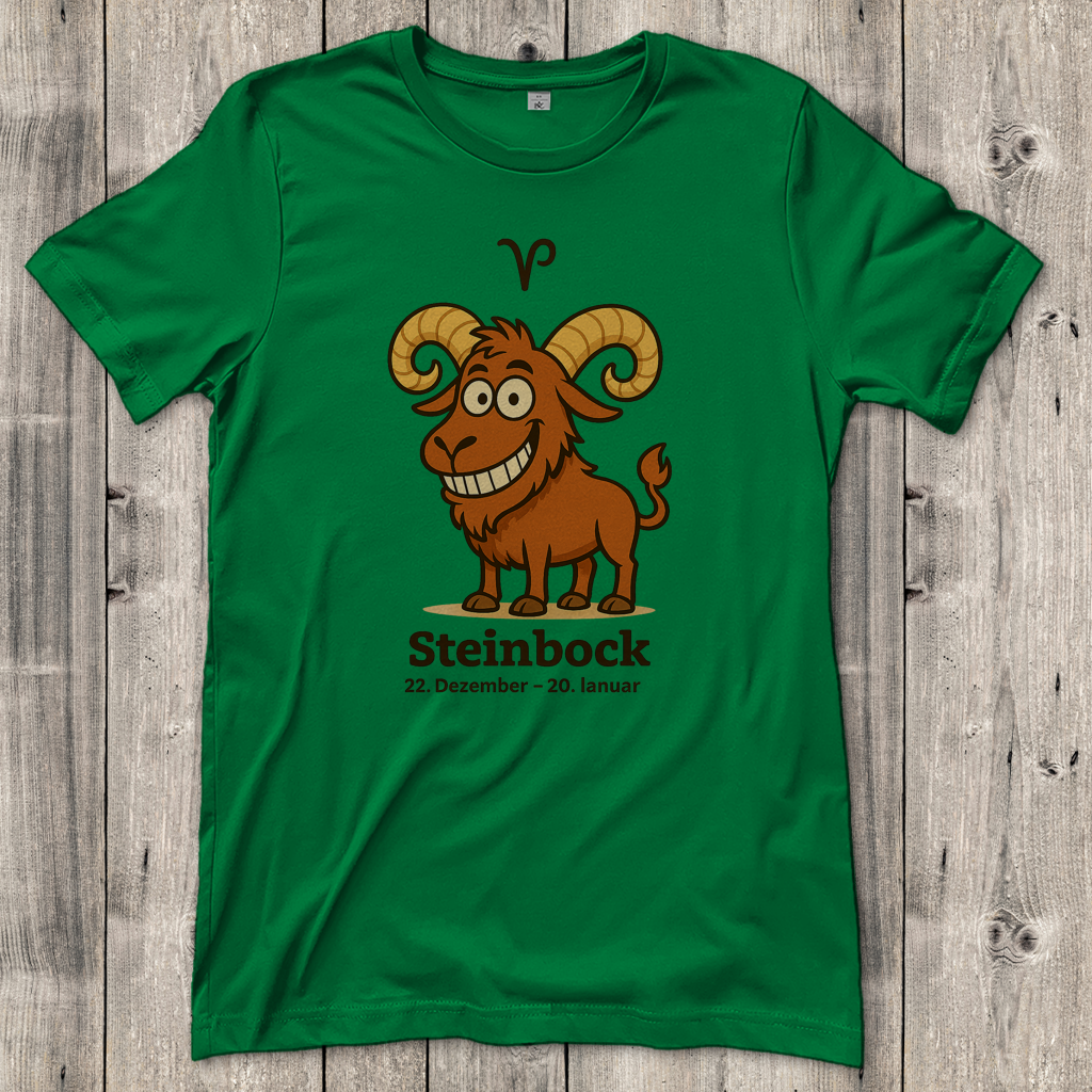 Damen T-Shirt Steinbock Comic