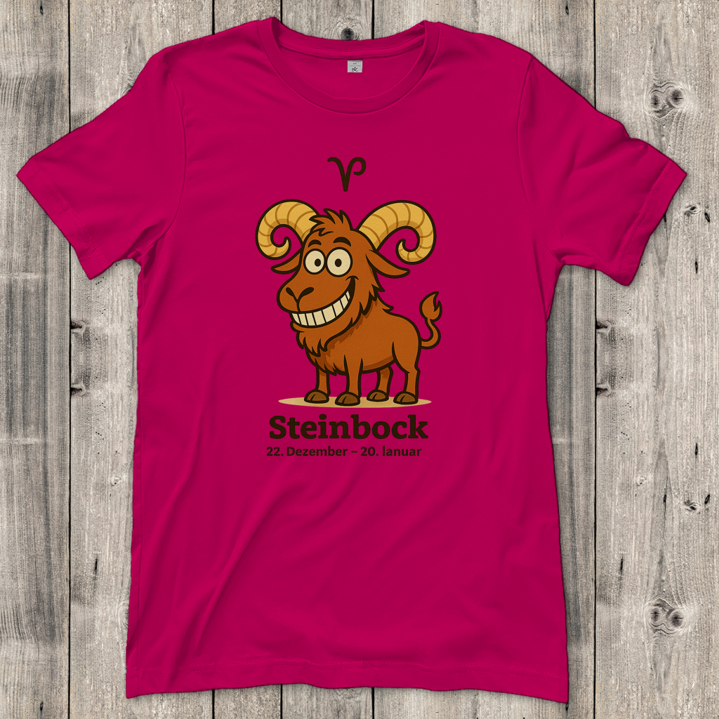 Damen T-Shirt Steinbock Comic