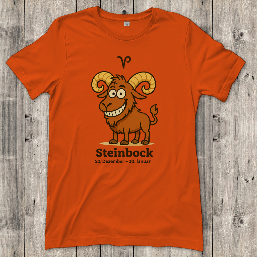 Damen T-Shirt Steinbock Comic
