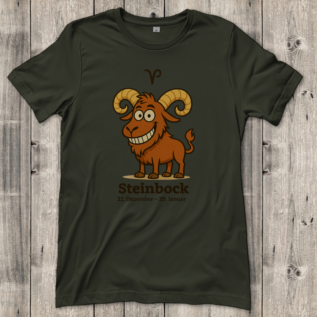 Damen T-Shirt Steinbock Comic