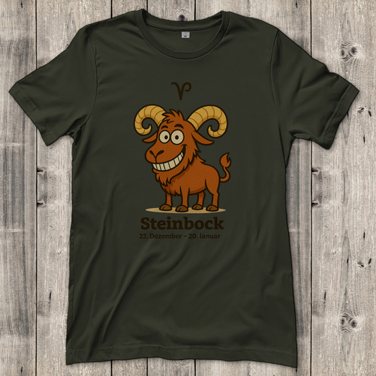 Damen T-Shirt Steinbock Comic