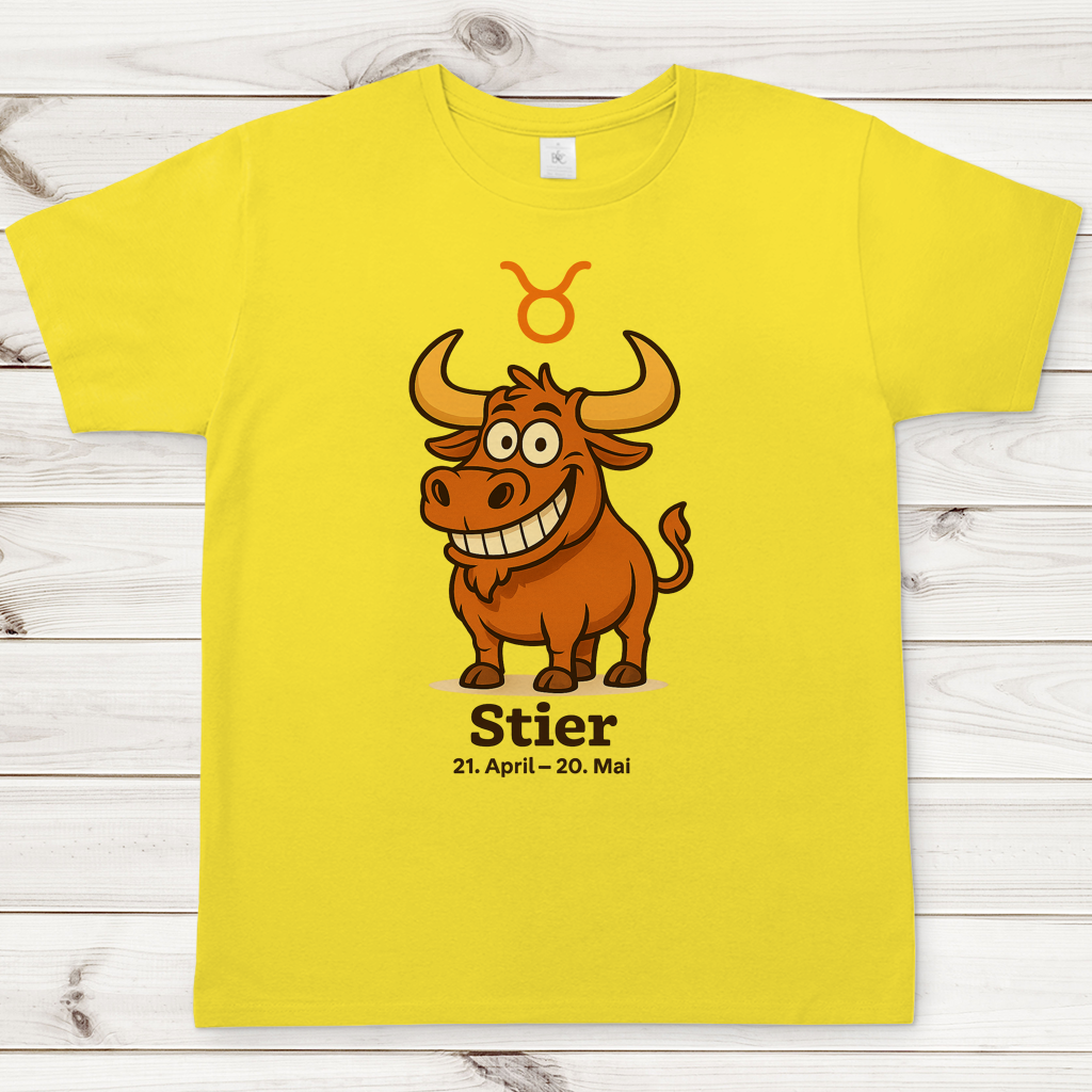 Herren T-Shirt Stier Comic