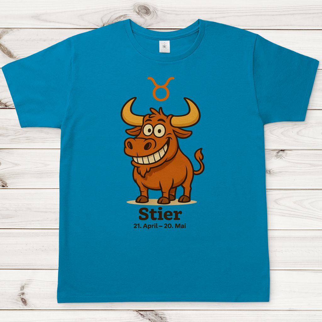 Herren T-Shirt Stier Comic