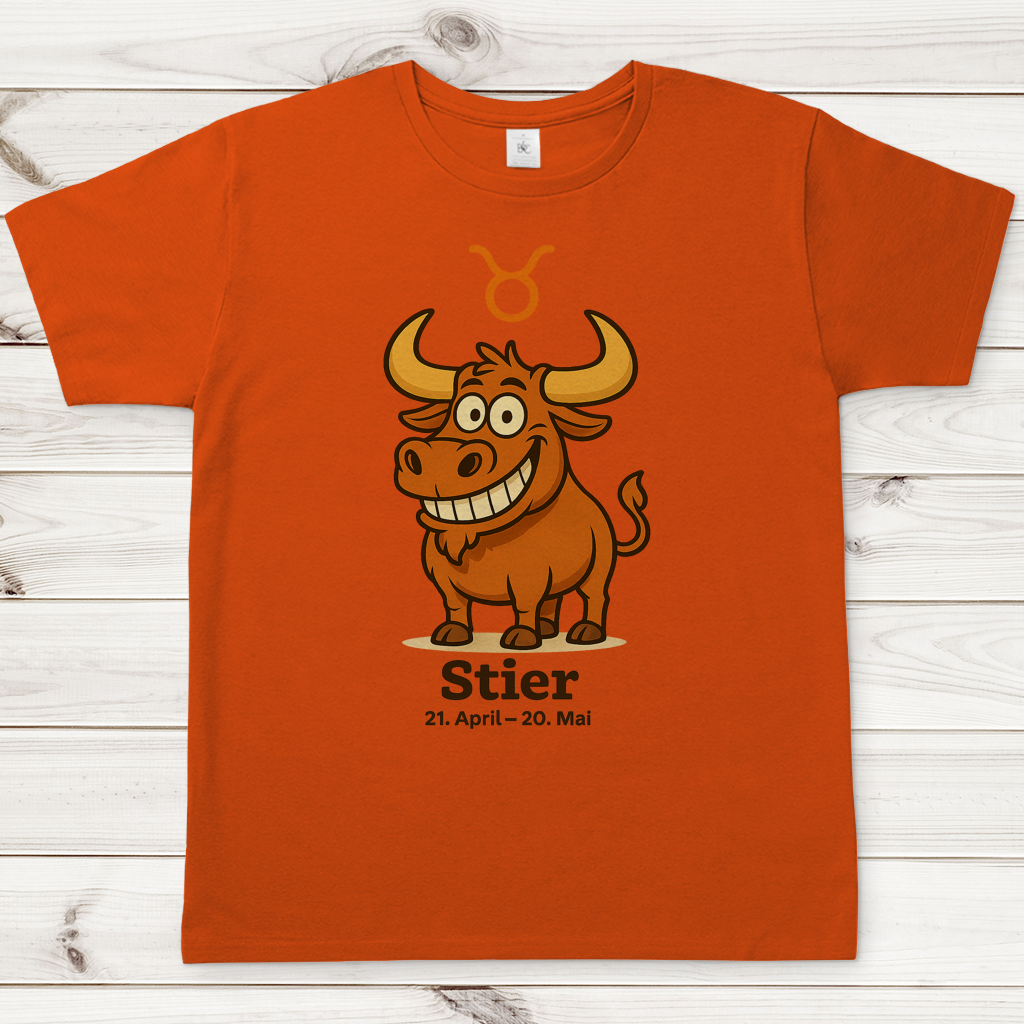 Herren T-Shirt Stier Comic