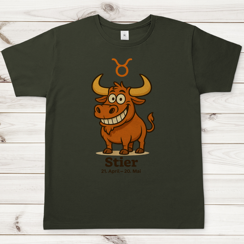 Herren T-Shirt Stier Comic