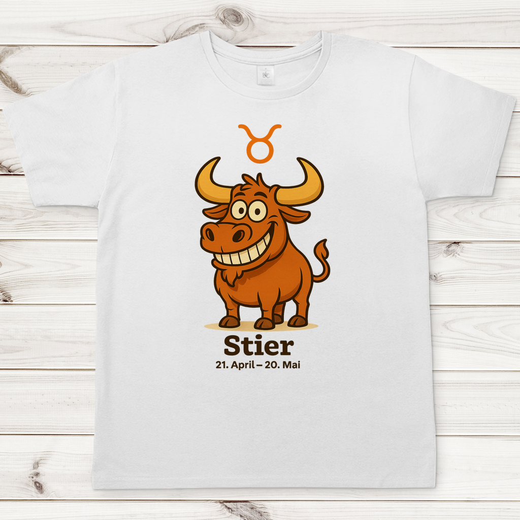 Herren T-Shirt Stier Comic