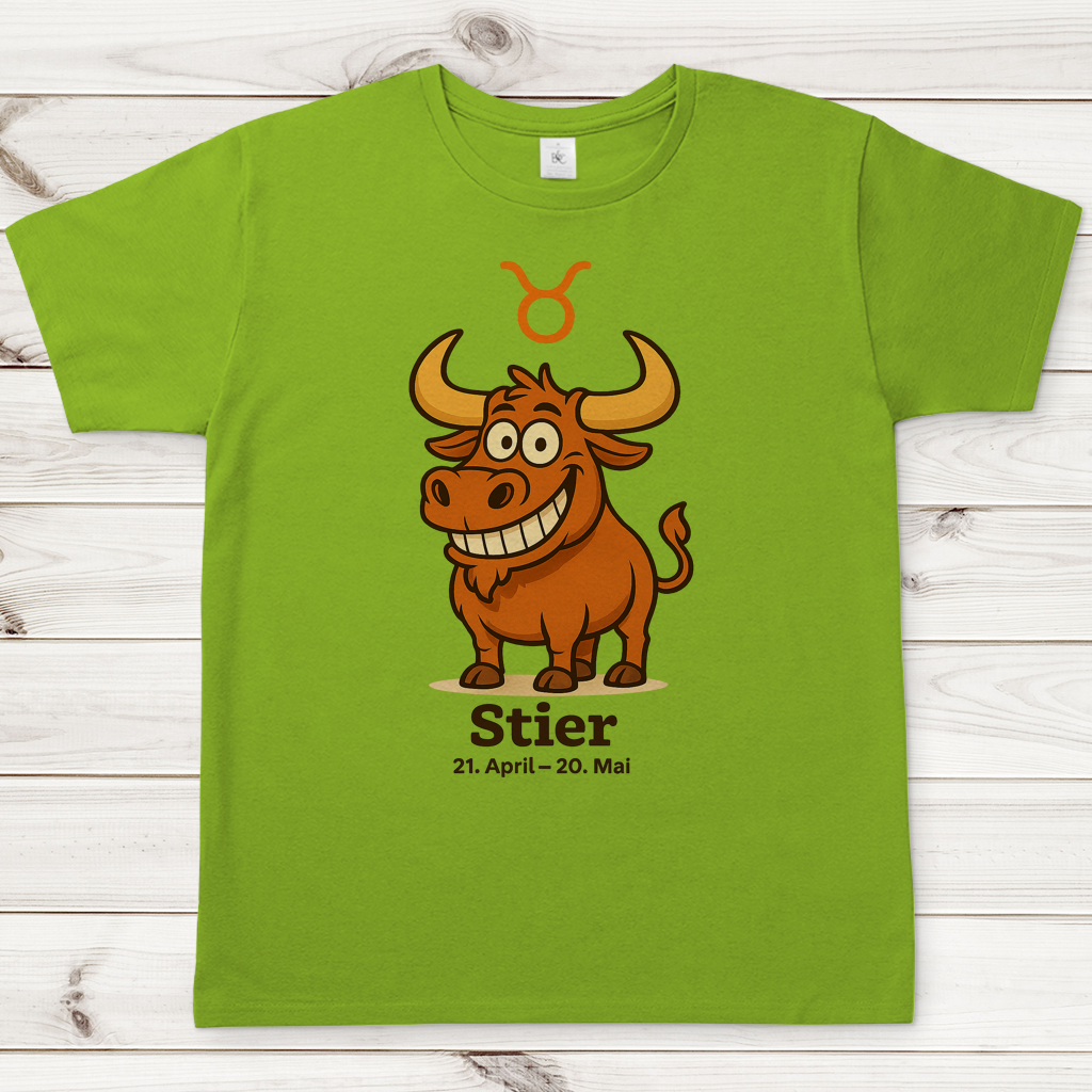 Herren T-Shirt Stier Comic
