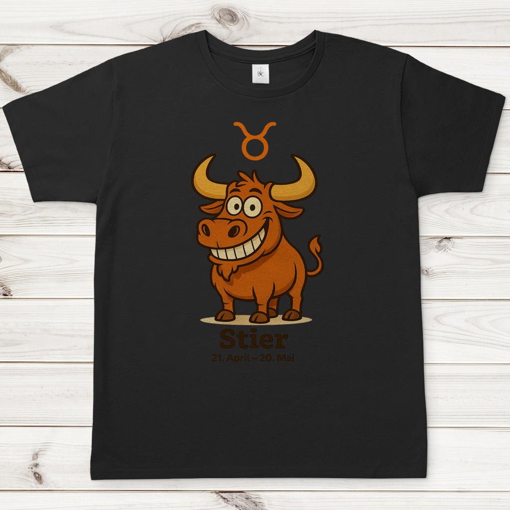 Herren T-Shirt Stier Comic