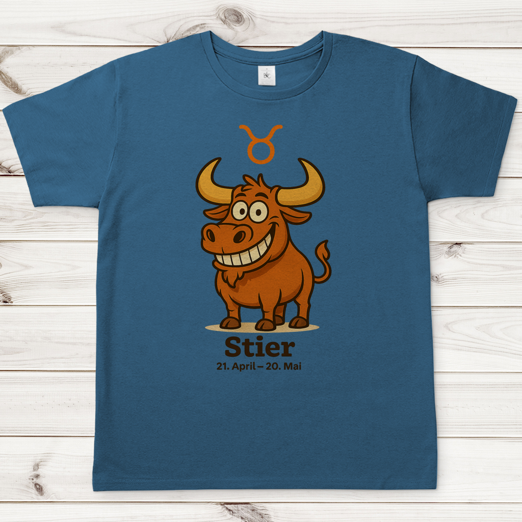 Herren T-Shirt Stier Comic