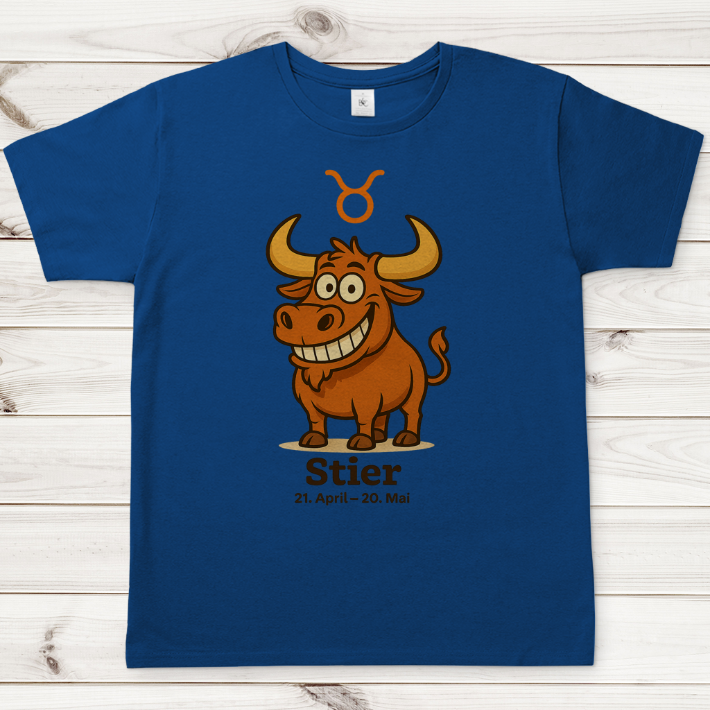 Herren T-Shirt Stier Comic