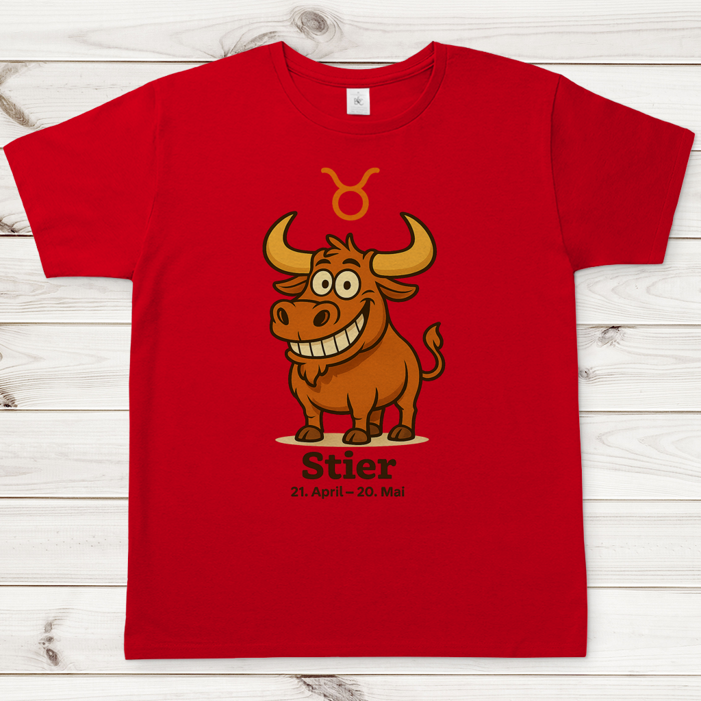 Herren T-Shirt Stier Comic