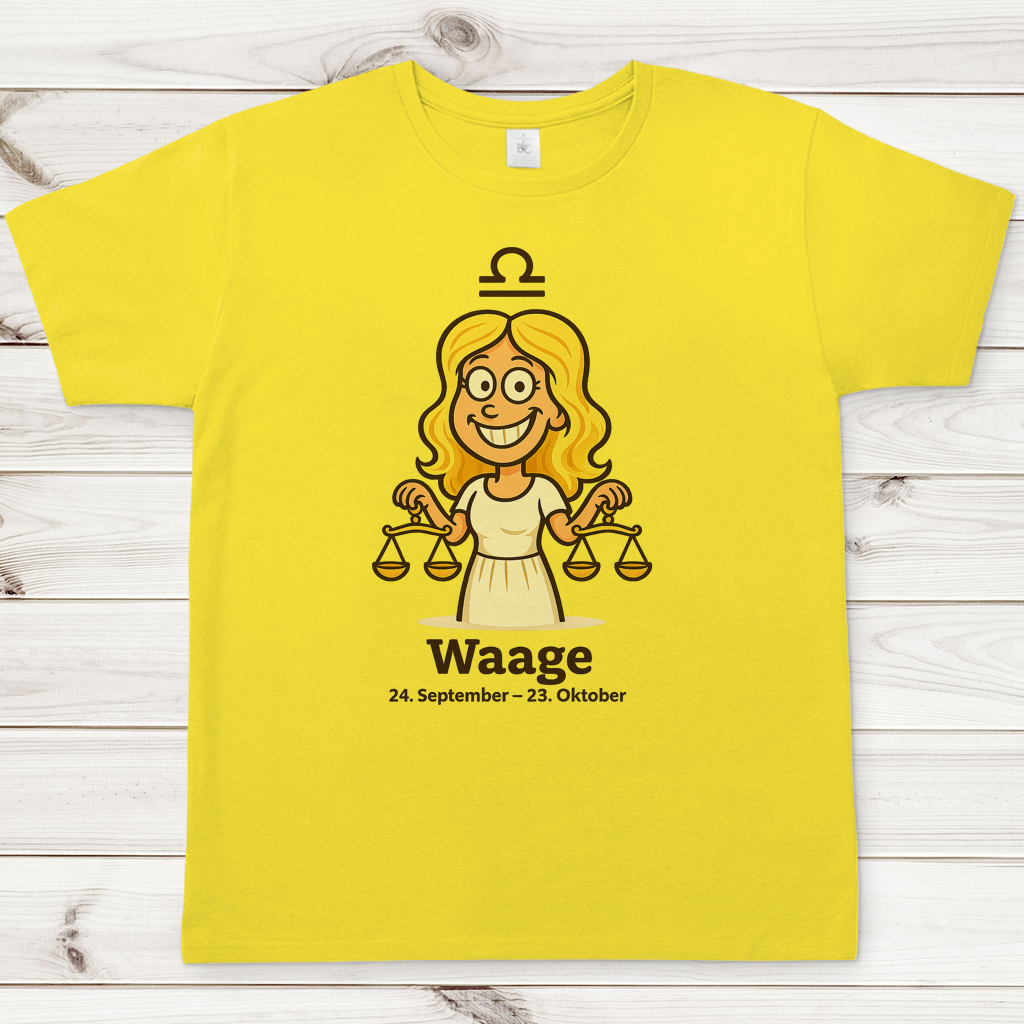 Herren T-Shirt Waage Comic