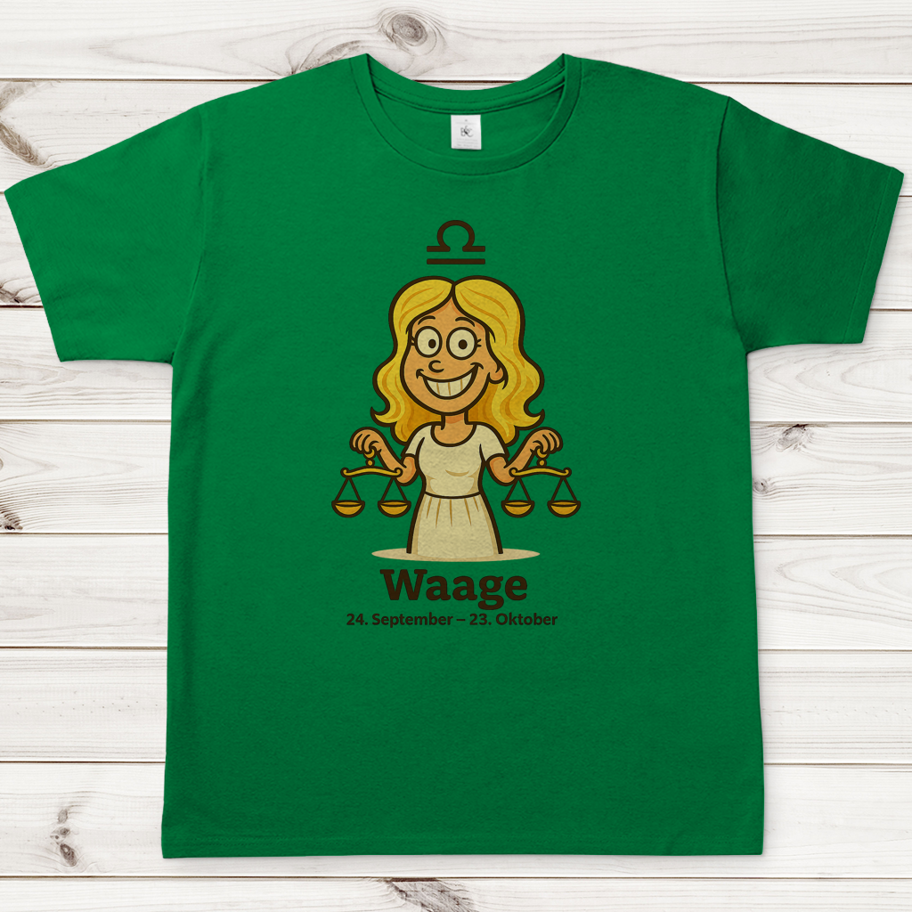 Herren T-Shirt Waage Comic
