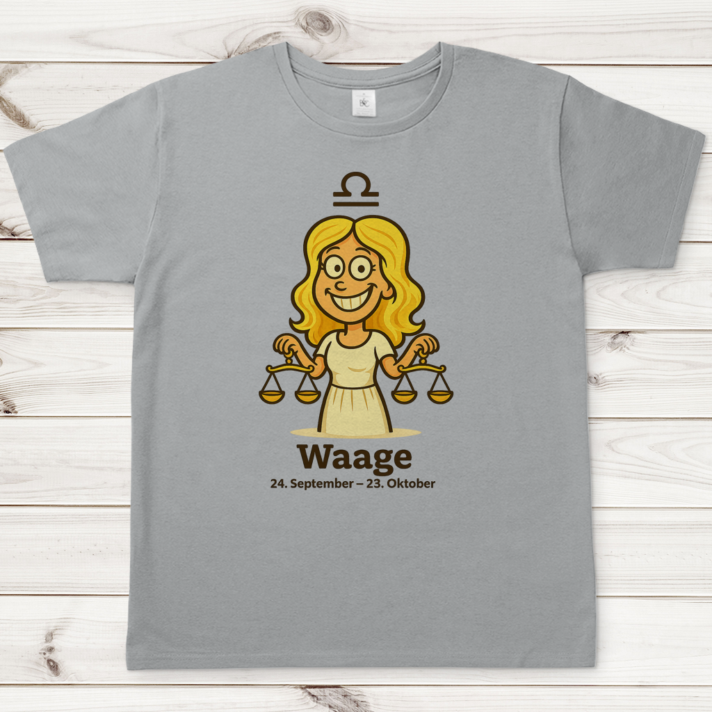 Herren T-Shirt Waage Comic