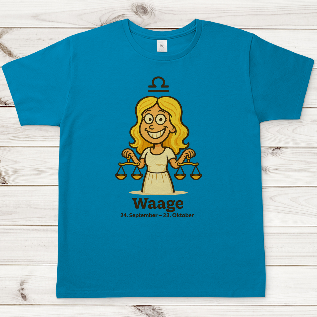 Herren T-Shirt Waage Comic