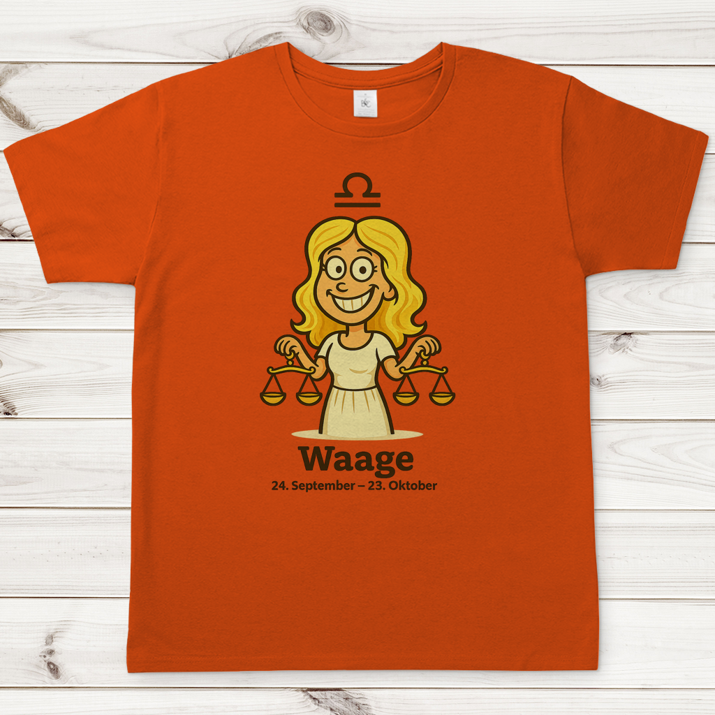Herren T-Shirt Waage Comic