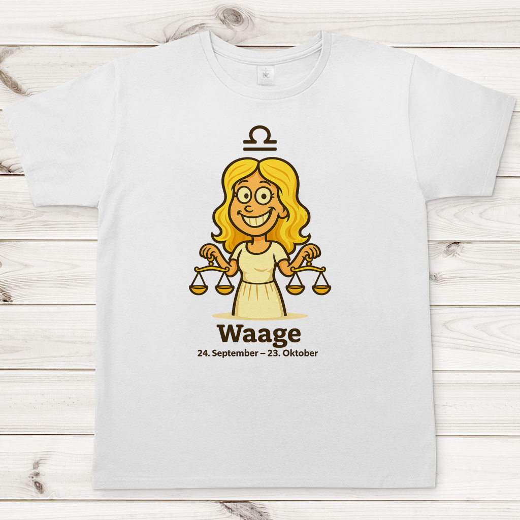 Herren T-Shirt Waage Comic