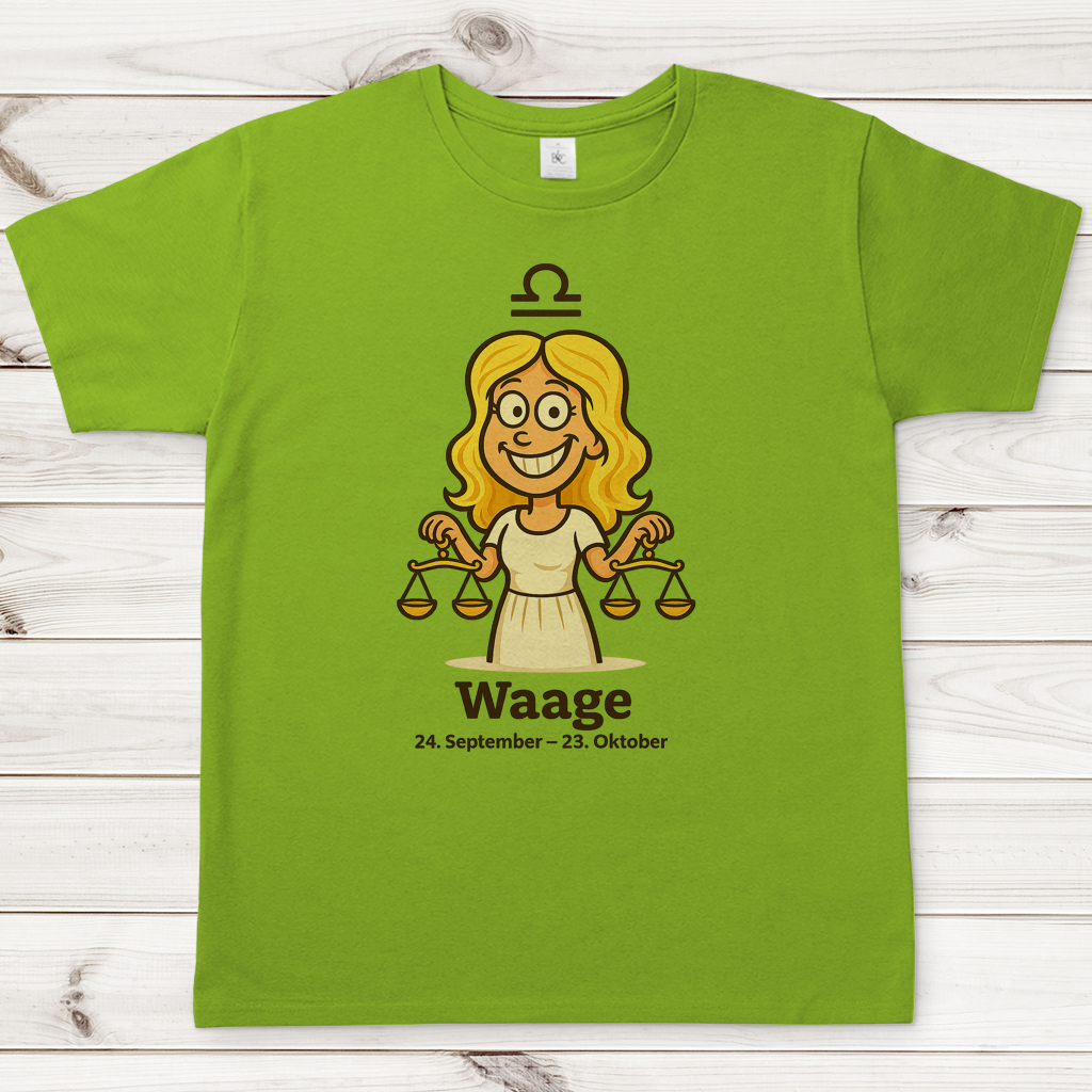 Herren T-Shirt Waage Comic
