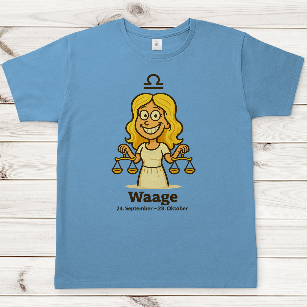Herren T-Shirt Waage Comic
