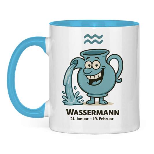 Tasse zweifarbig Wassermann Comic