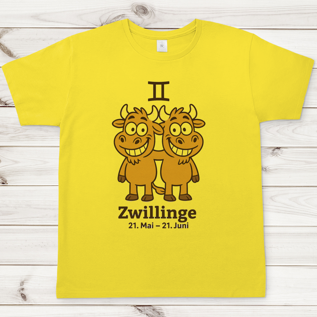 Herren T-Shirt Zwillinge Comic