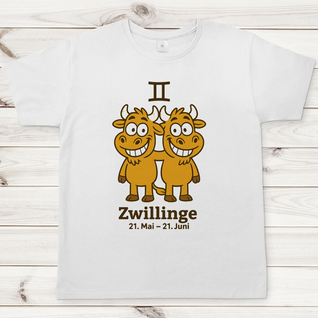 Herren T-Shirt Zwillinge Comic
