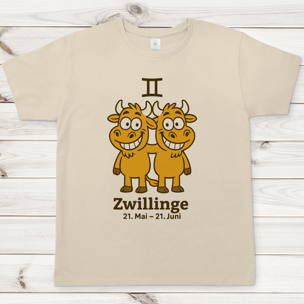 Herren T-Shirt Zwillinge Comic