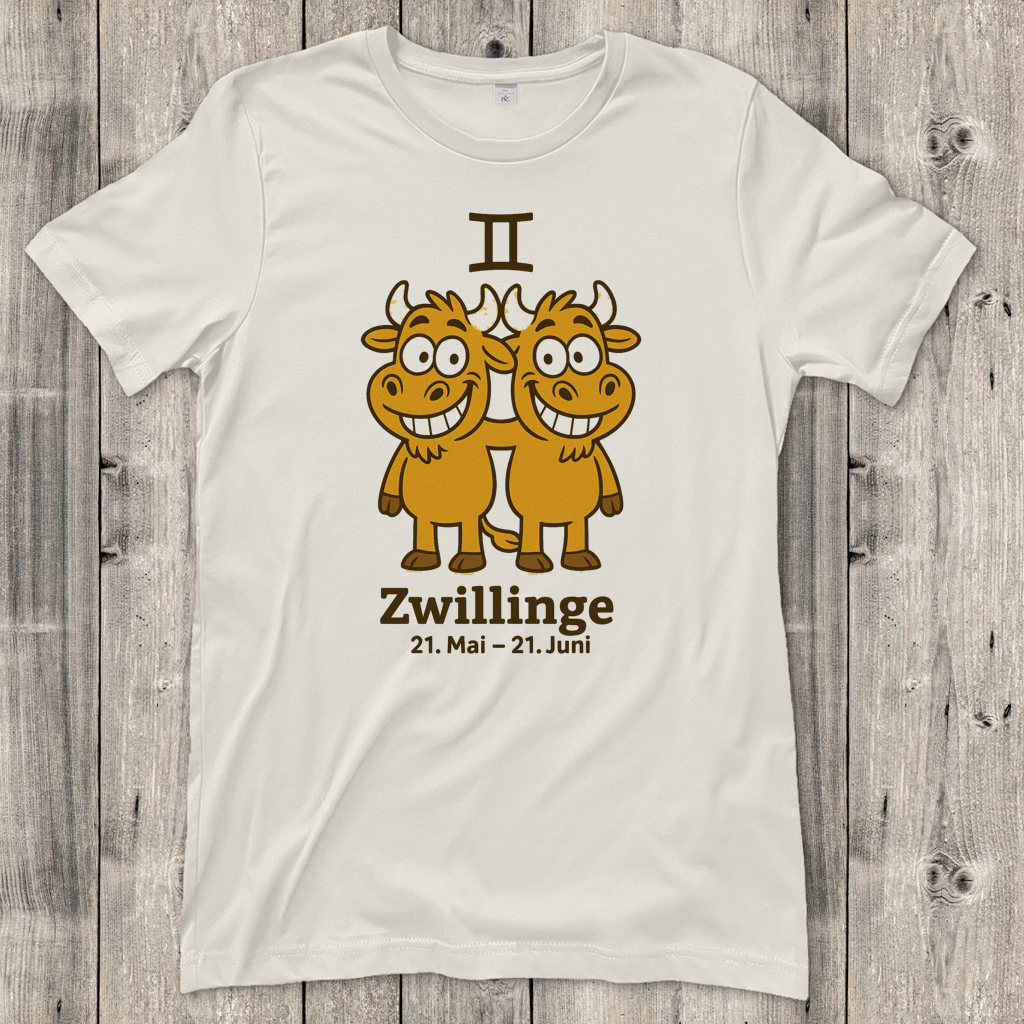 Damen T-Shirt Zwillinge Comic