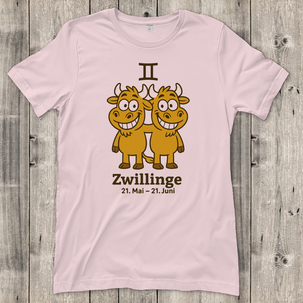 Damen T-Shirt Zwillinge Comic