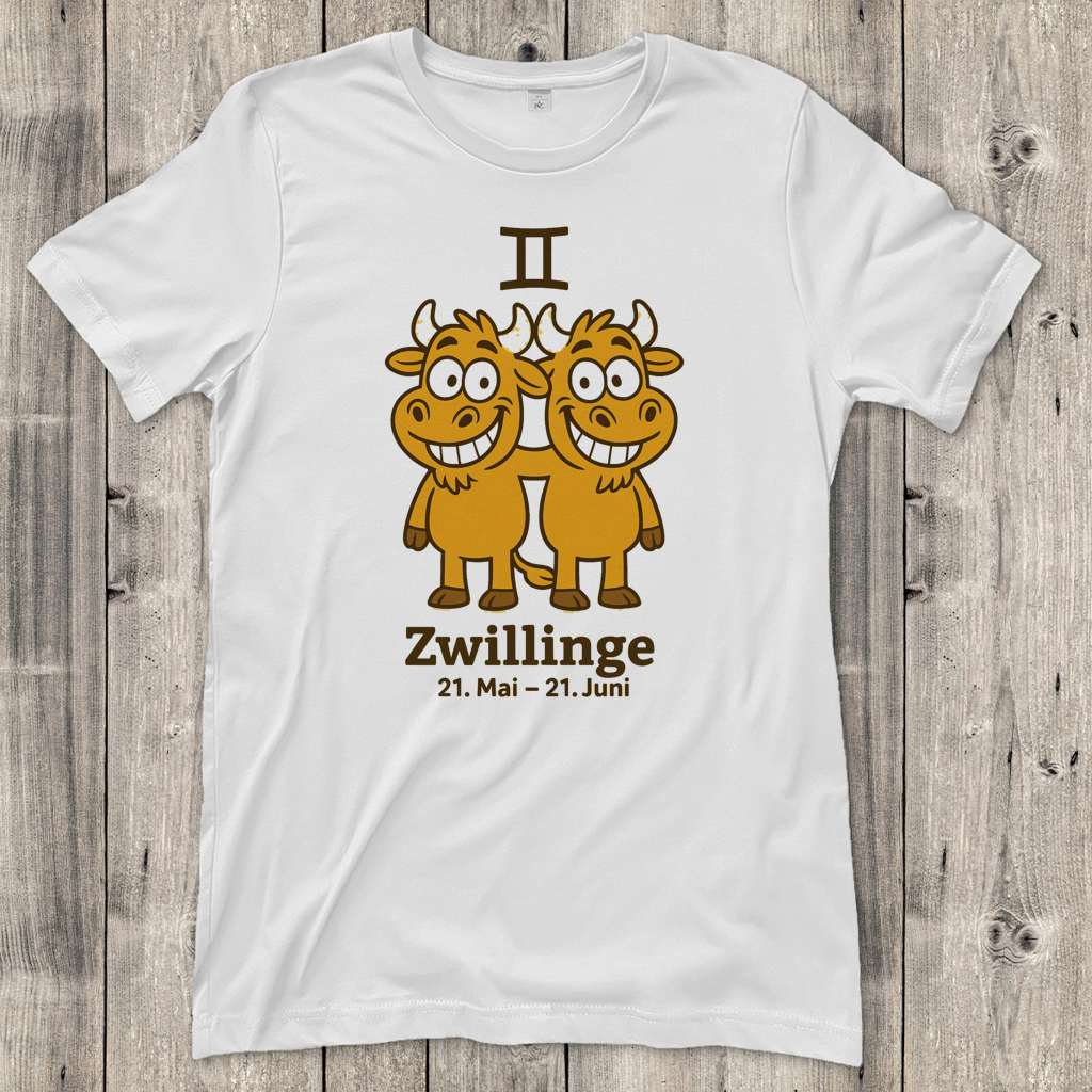 Damen T-Shirt Zwillinge Comic
