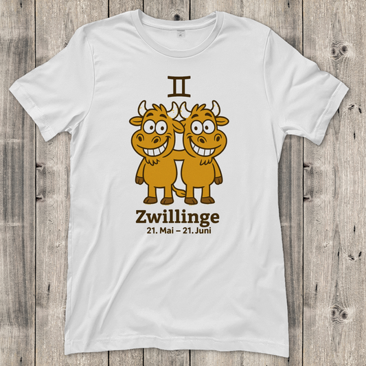 Damen T-Shirt Zwillinge Comic