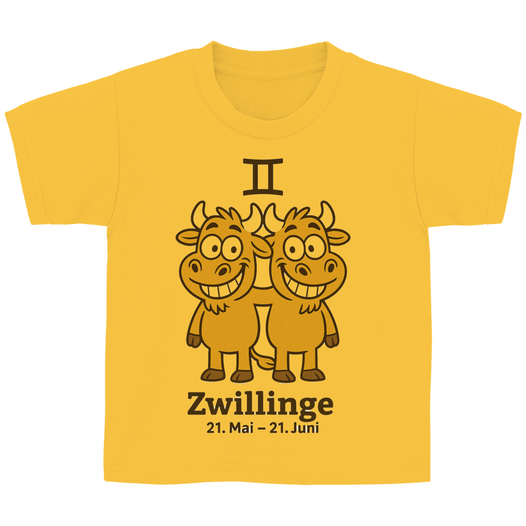 Kinder Basic T-Shirt Zwillinge Comic