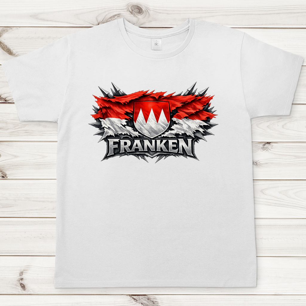 Herren T-Shirt Franken Fahne