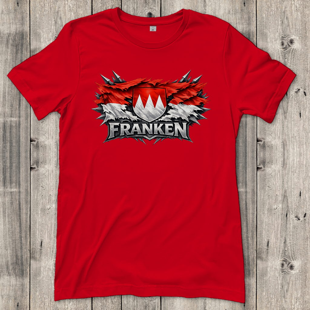 Damen T-Shirt Franken Fahne