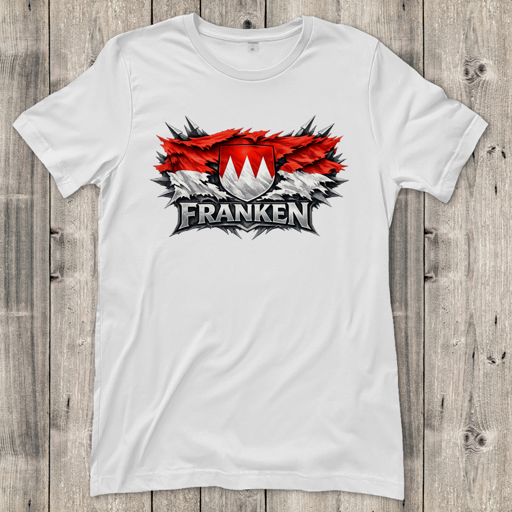 Damen T-Shirt Franken Fahne