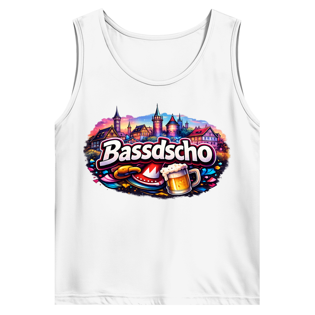Herren Basic Tank Top Bassdscho Stadt