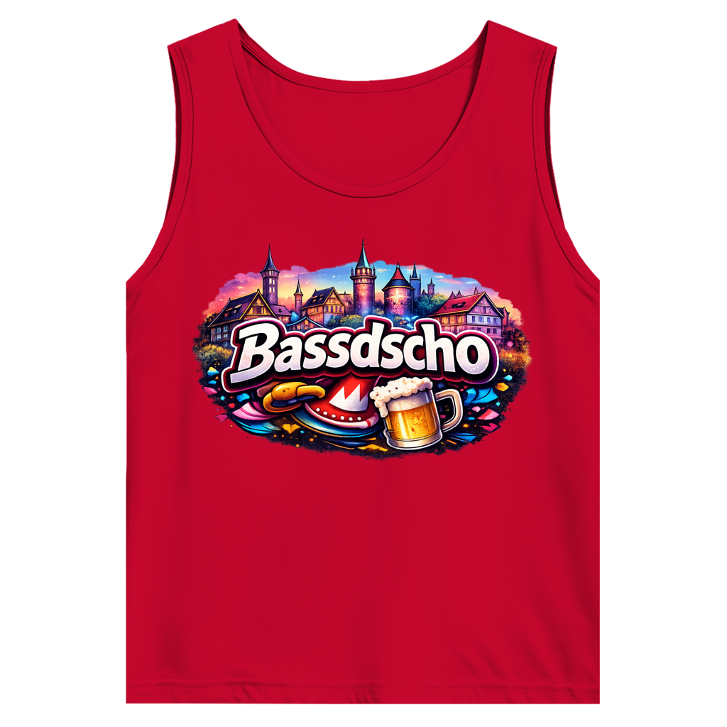 Herren Basic Tank Top Bassdscho Stadt