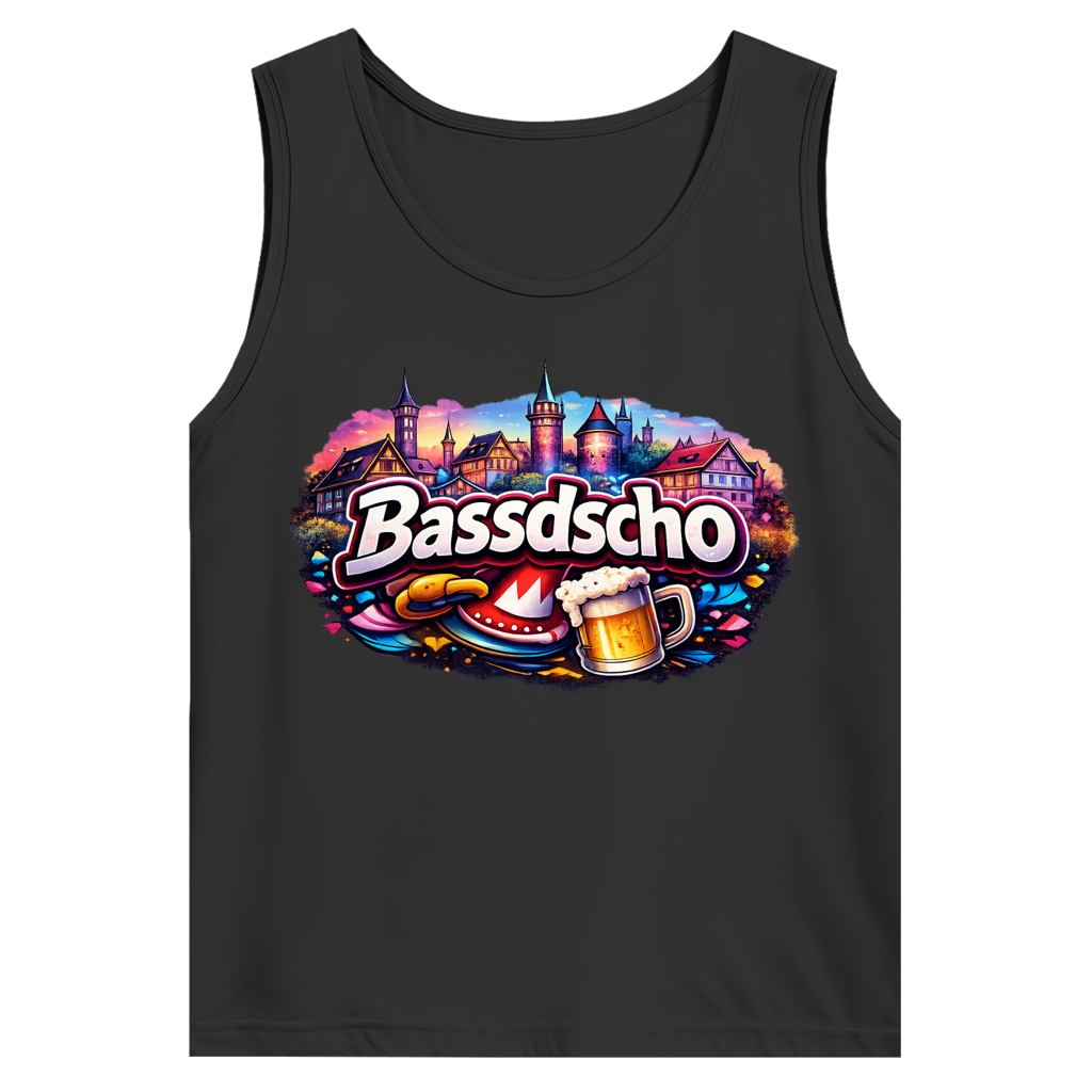 Herren Basic Tank Top Bassdscho Stadt