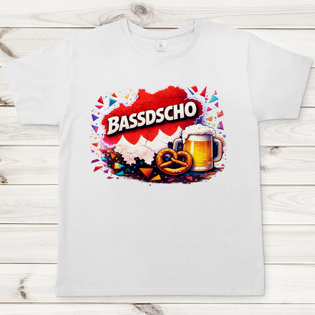 Herren T-Shirt Bassdscho Bier und Brezel