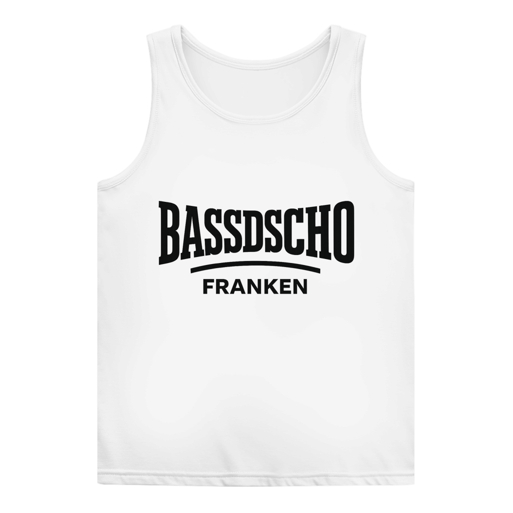 Damen Basic Tank Top Bassdscho Franken Schrift schwarz