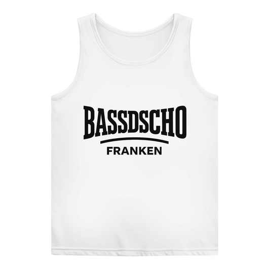 Damen Basic Tank Top Bassdscho Franken Schrift schwarz