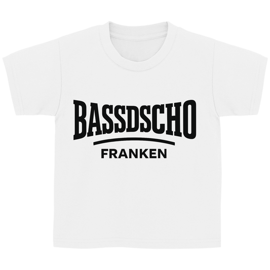Kinder Basic T-Shirt Bassdscho Franken Schrift schwarz