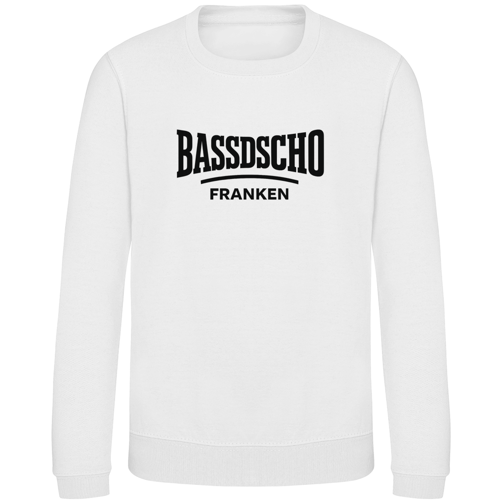 Kinder Sweatshirt Bassdscho Franken Schrift schwarz
