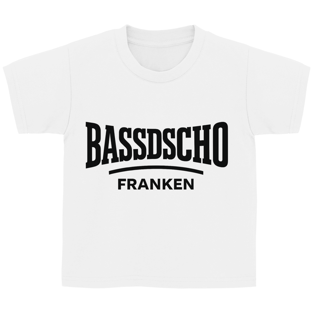 Kinder Basic T-Shirt Bassdscho Franken Schrift schwarz